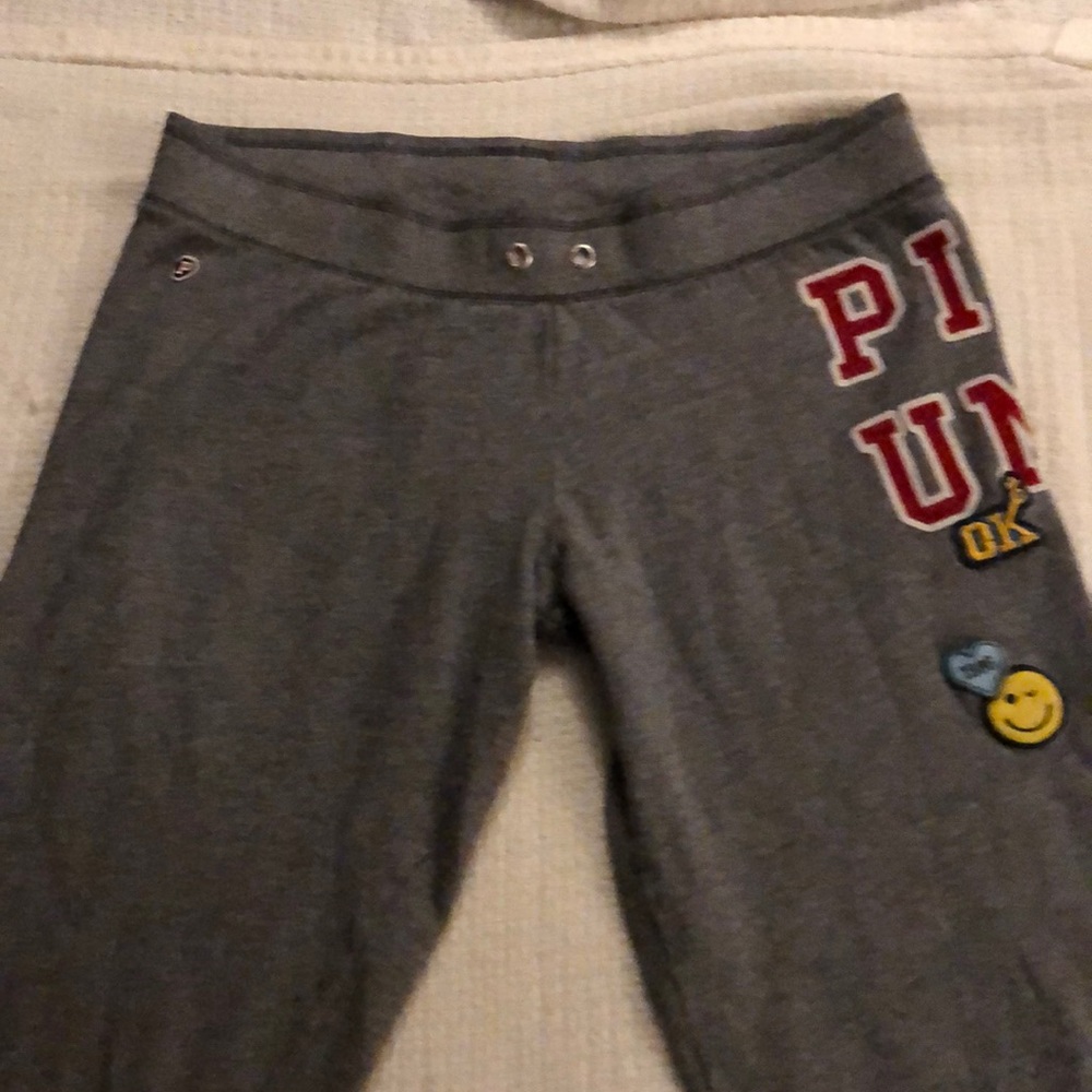 Vs pink cropped sweats